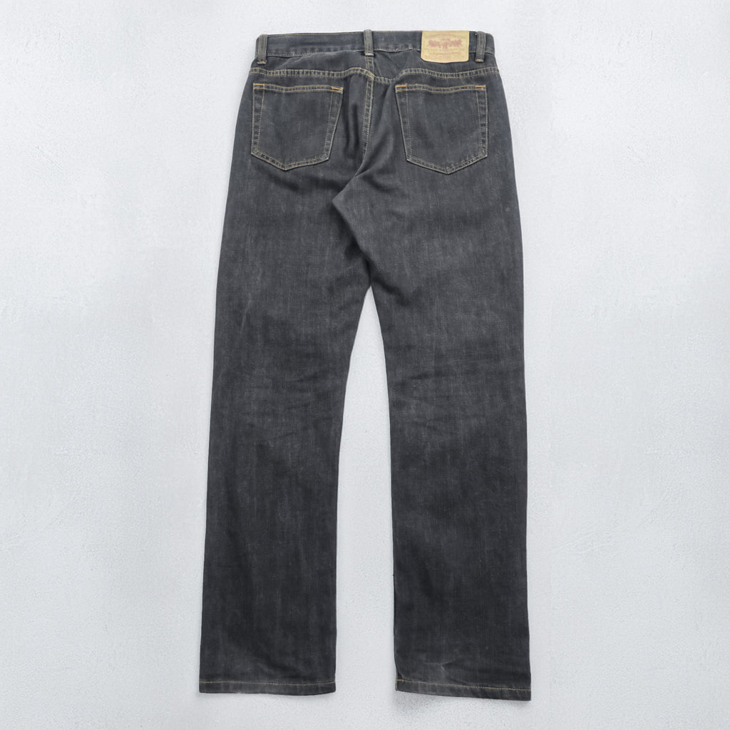 STUSSY デニムパンツ ジーンズ M ブラック ストレート ROUGH & RUGGED DENIM
