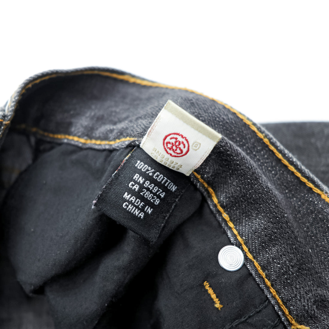 STUSSY デニムパンツ ジーンズ M ブラック ストレート ROUGH & RUGGED DENIM