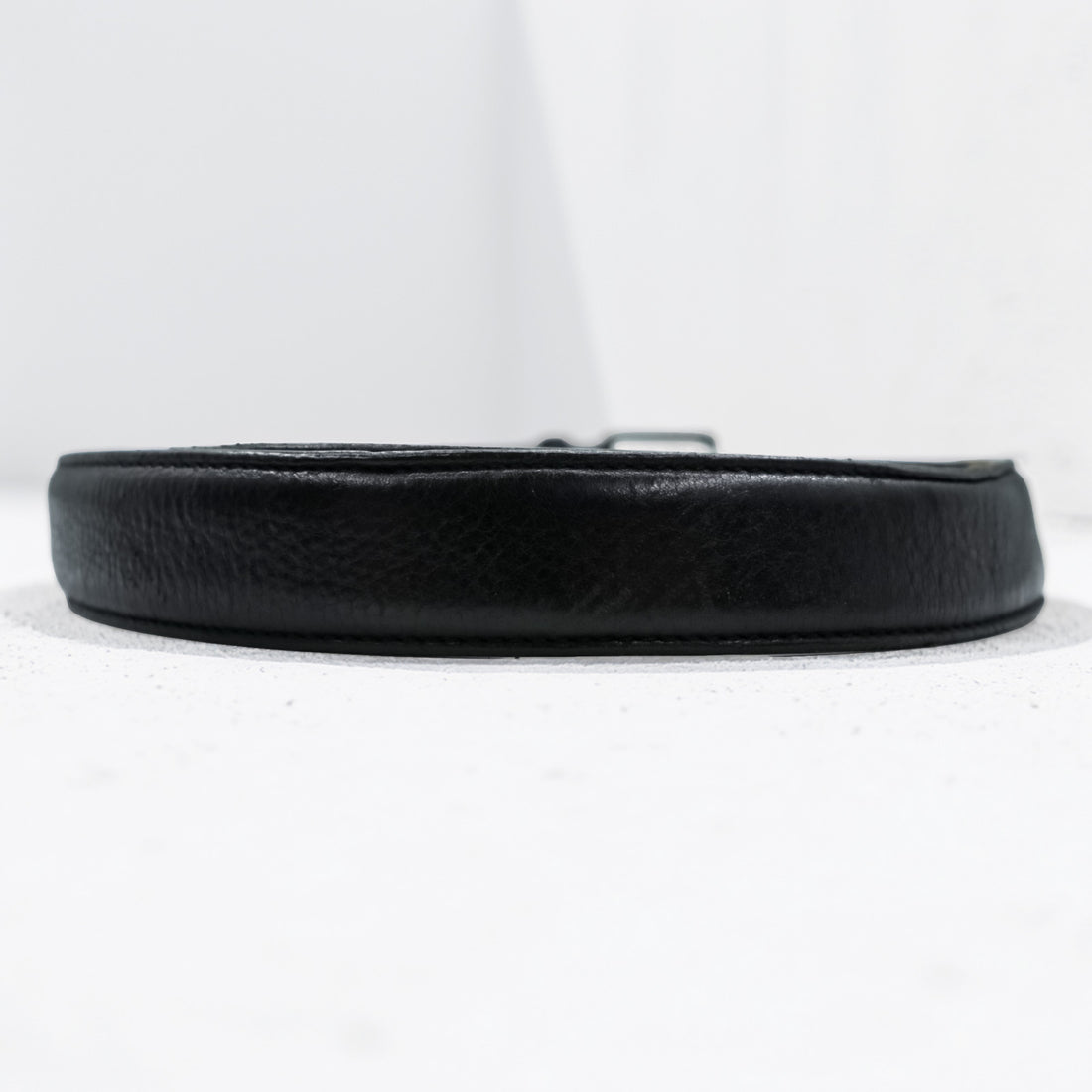 Polo Ralph Lauren 日本製 レザーベルト L～XL ブラック シルバー バックル メタル