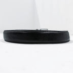 Polo Ralph Lauren 日本製 レザーベルト L～XL ブラック シルバー バックル メタル