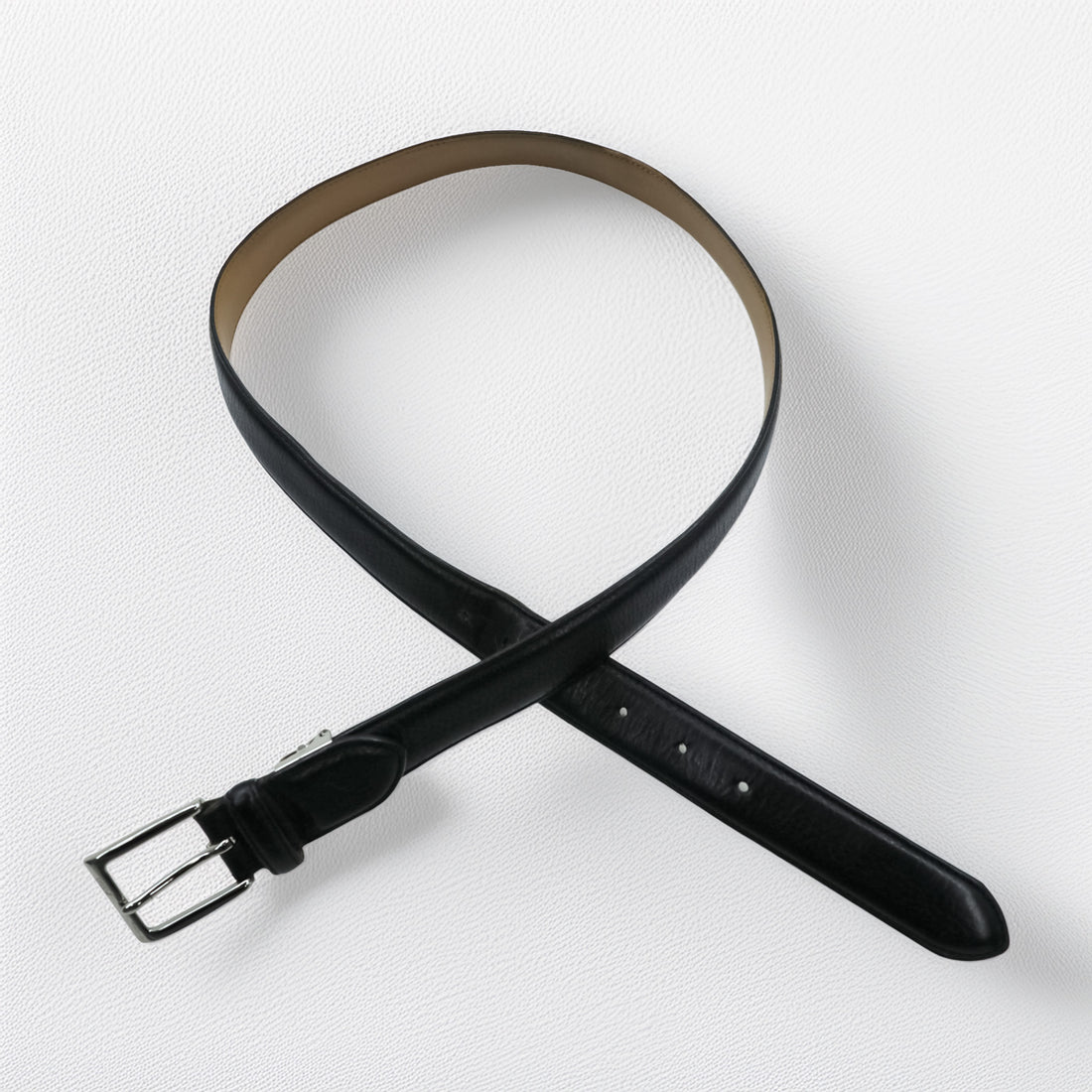 Polo Ralph Lauren 日本製 レザーベルト L～XL ブラック シルバー バックル メタル