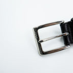 Polo Ralph Lauren 日本製 レザーベルト L～XL ブラック シルバー バックル メタル