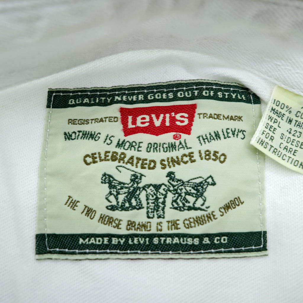 Levi's 90年代 ワークシャツ 長袖 デニムシャツ XL ホワイト 胸ポケット 60560 1352