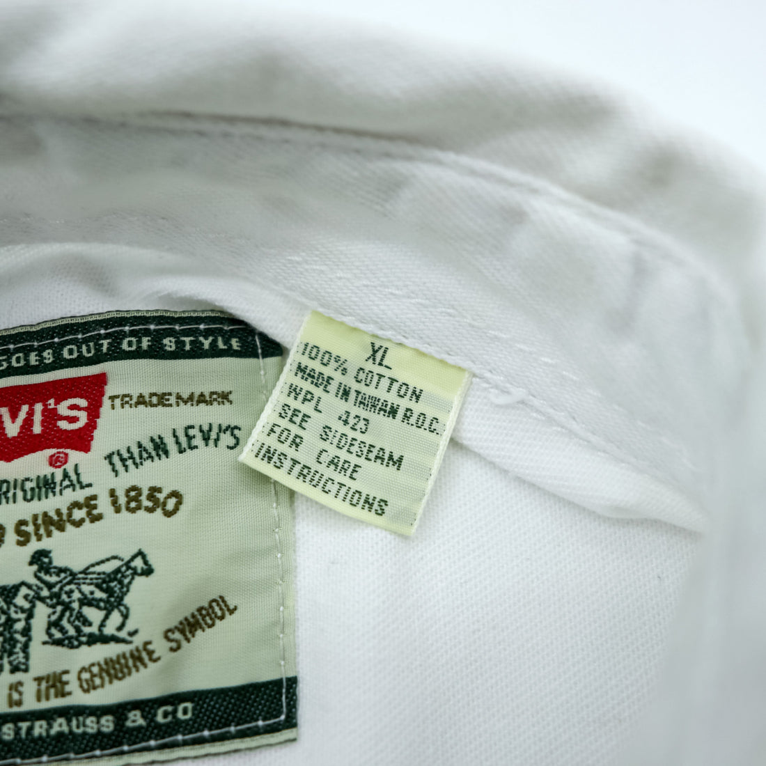 Levi's 90年代 ワークシャツ 長袖 デニムシャツ XL ホワイト 胸ポケット 60560 1352