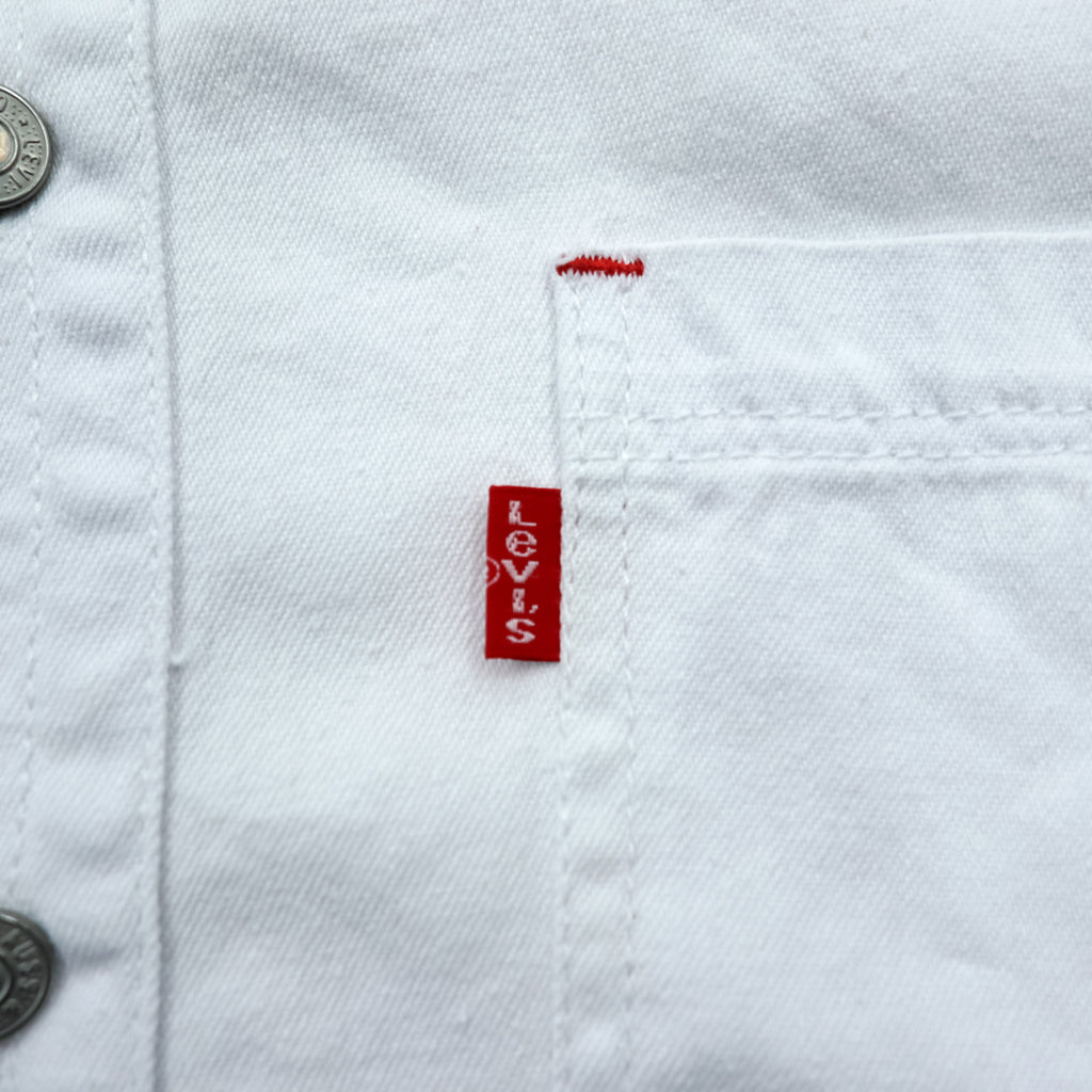 Levi's 90年代 ワークシャツ 長袖 デニムシャツ XL ホワイト 胸ポケット 60560 1352