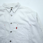 Levi's 90年代 ワークシャツ 長袖 デニムシャツ XL ホワイト 胸ポケット 60560 1352
