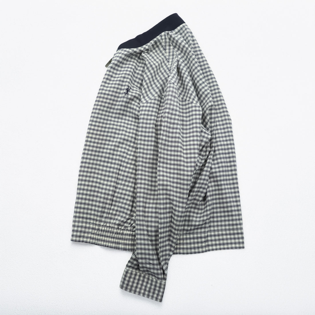 YVES SAINT LAURENT 90年代 ヴィンテージ ジップアップ ブルゾン ボンバージャケット L チェック pour homme YSL オールド