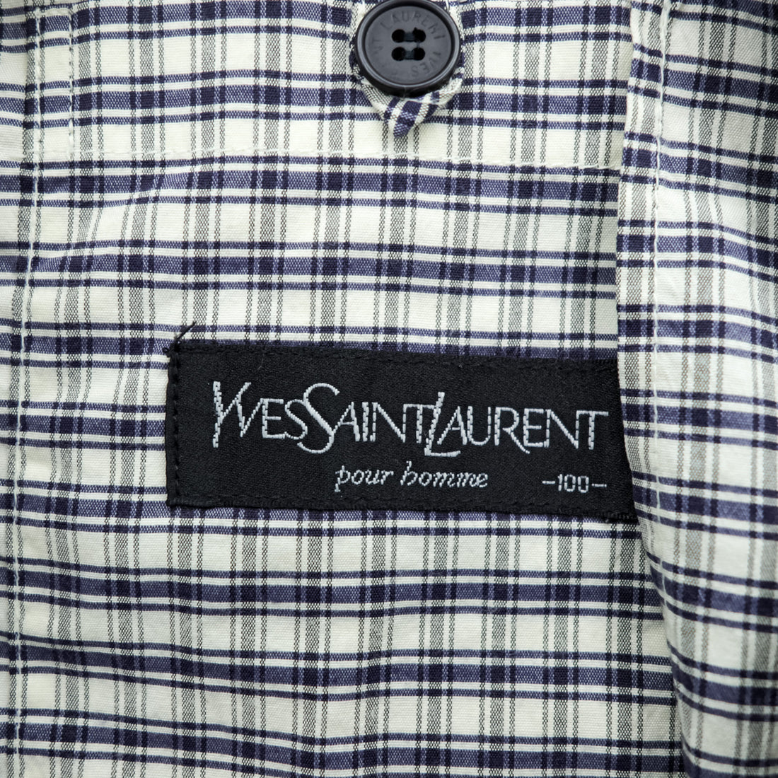 YVES SAINT LAURENT 90年代 ヴィンテージ ジップアップ ブルゾン ボンバージャケット L チェック pour homme YSL オールド