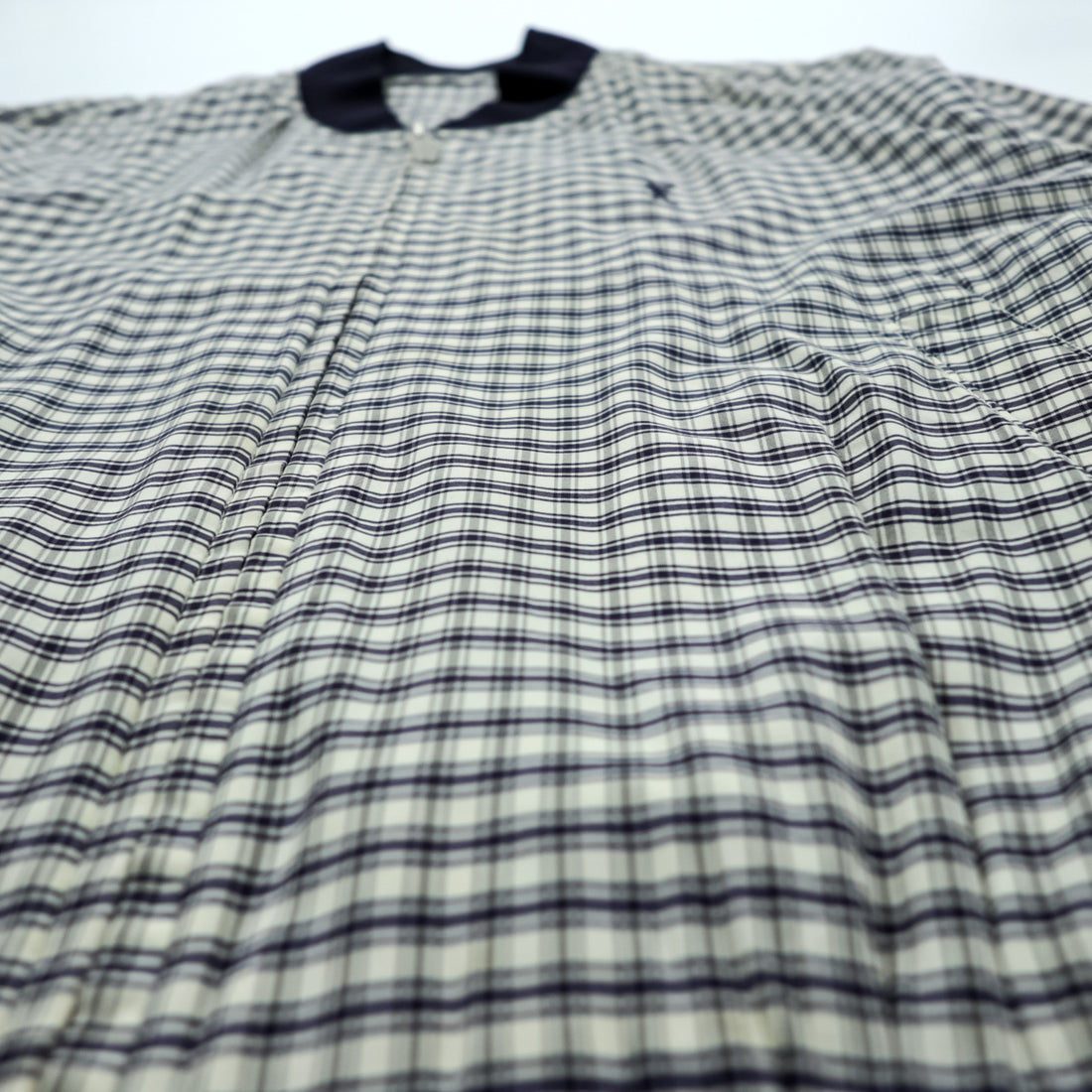 YVES SAINT LAURENT 90年代 ヴィンテージ ジップアップ ブルゾン ボンバージャケット L チェック pour homme YSL オールド