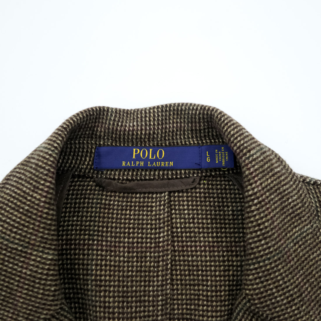 Polo Ralph Lauren ツイード 3B カジュアル テーラードジャケット ブレザー L ブラウン パッチポケット