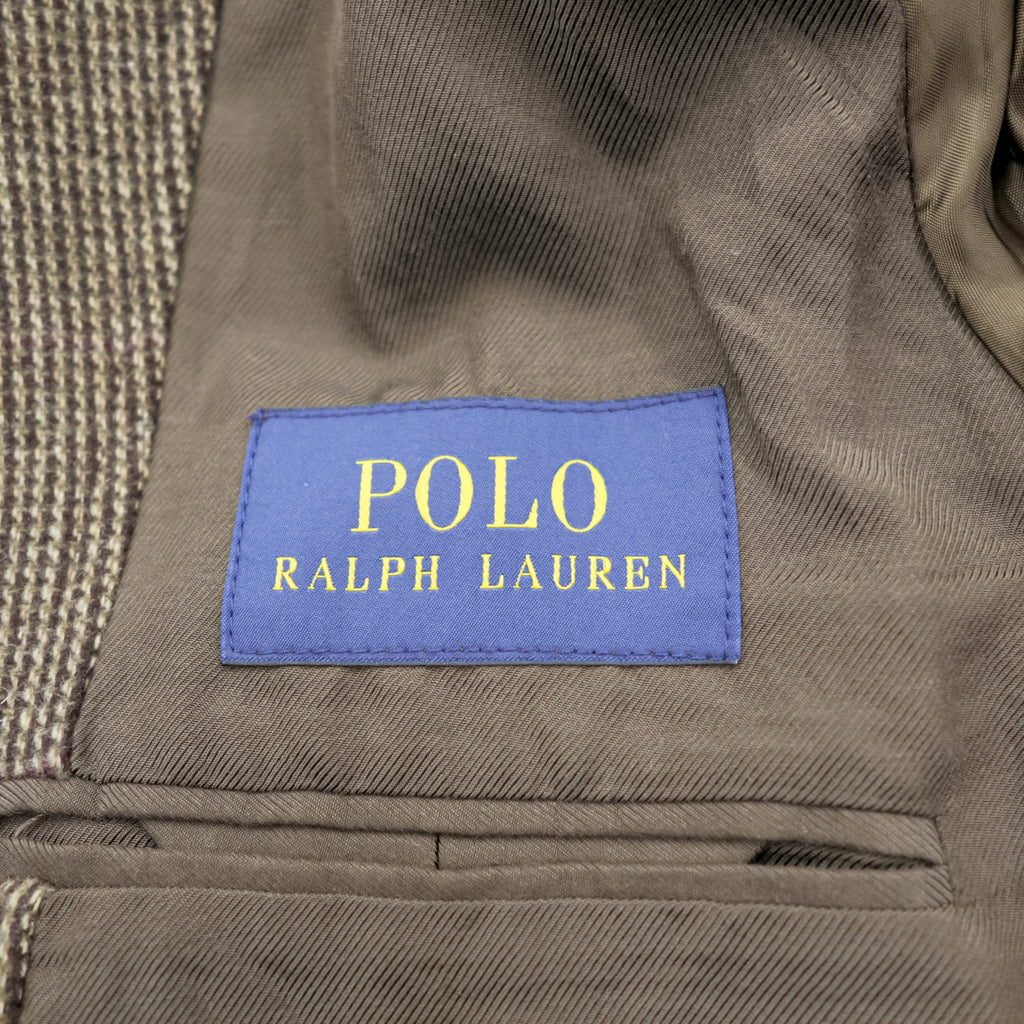 Polo Ralph Lauren ツイード 3B カジュアル テーラードジャケット ブレザー L ブラウン パッチポケット
