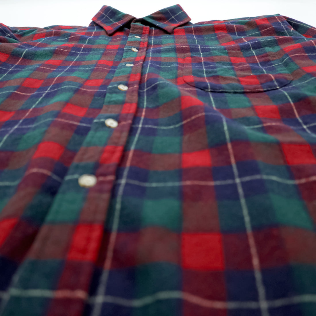 PENDLETON フランネルシャツ 長袖 ウールシャツ XL チェック レッド グリーン 胸ポケット VIRGIN WOOL