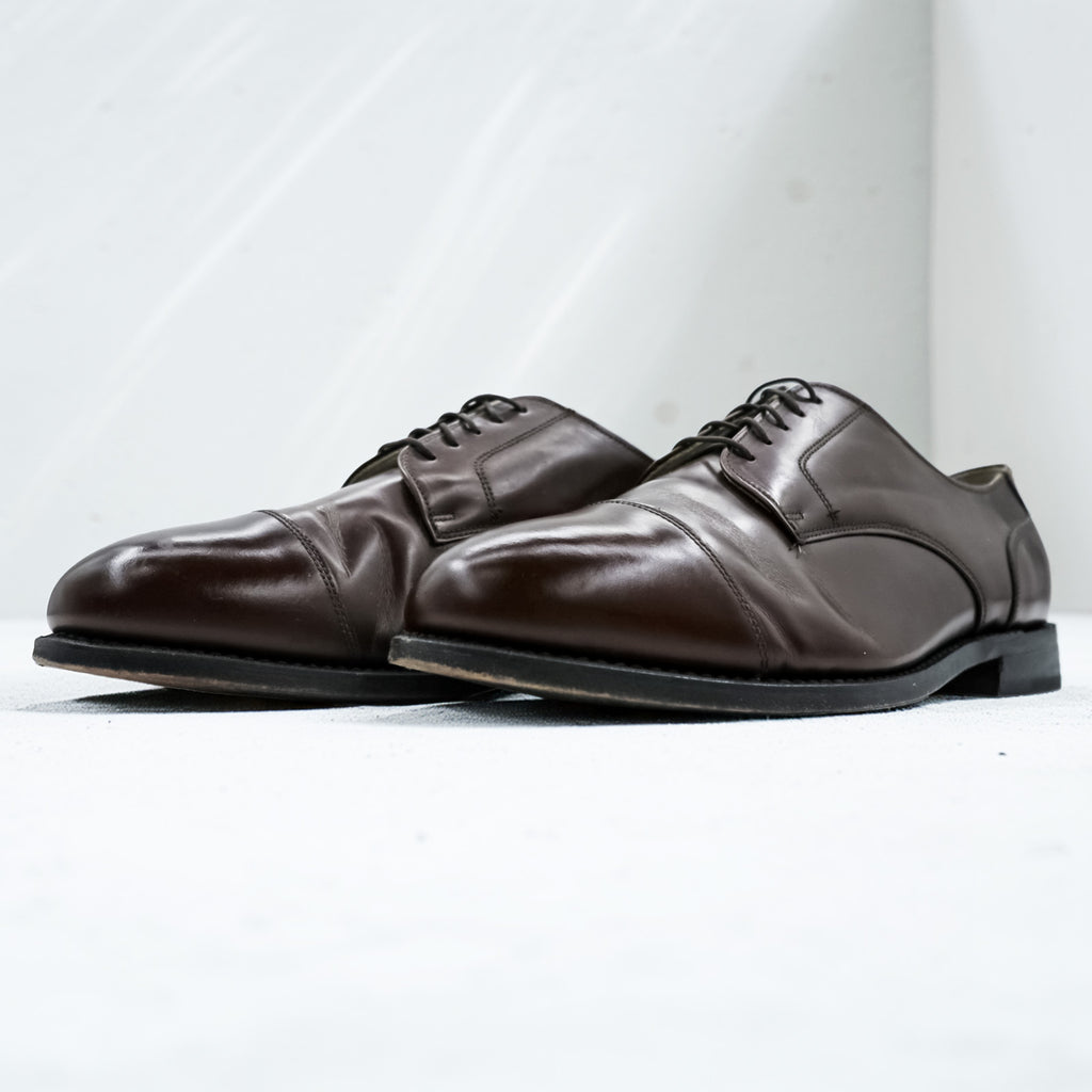 Stafford Executive 米国製 ストレートチップ ドレスシューズ 27cm ダークブラウン レザー 革靴 キャップトゥ 外羽根 USA製