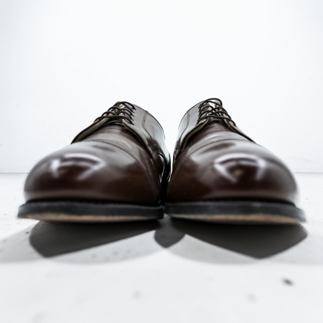 Stafford Executive 米国製 ストレートチップ ドレスシューズ 27cm ダークブラウン レザー 革靴 キャップトゥ 外羽根 USA製