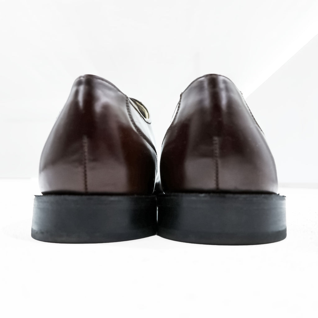 Stafford Executive 米国製 ストレートチップ ドレスシューズ 27cm ダークブラウン レザー 革靴 キャップトゥ 外羽根 USA製