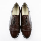 Stafford Executive 米国製 ストレートチップ ドレスシューズ 27cm ダークブラウン レザー 革靴 キャップトゥ 外羽根 USA製