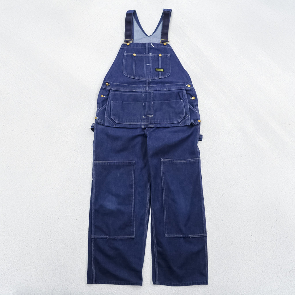 Vintage 80s Sears Toughskins Double Knee Denim Overalls Made in USA Union Made Workwear