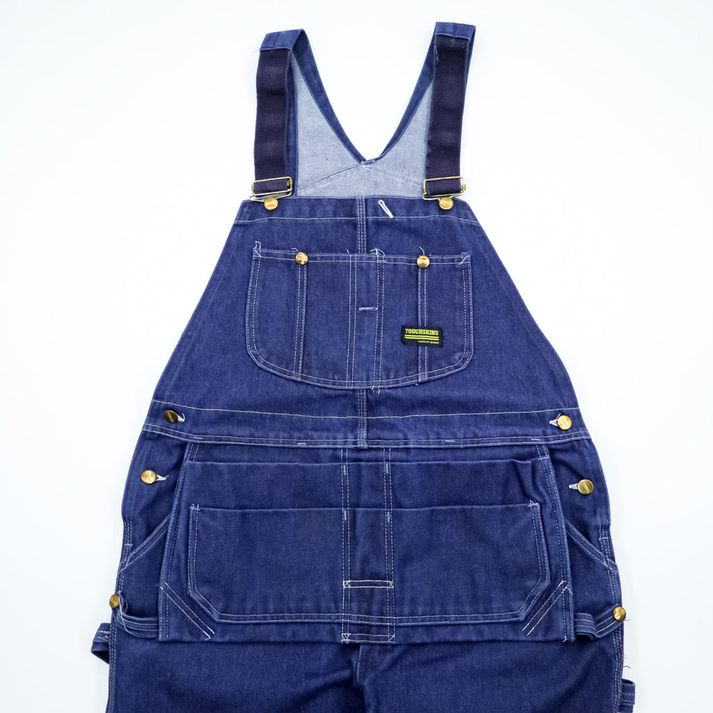 Vintage 80s Sears Toughskins Double Knee Denim Overalls Made in USA Union Made Workwear