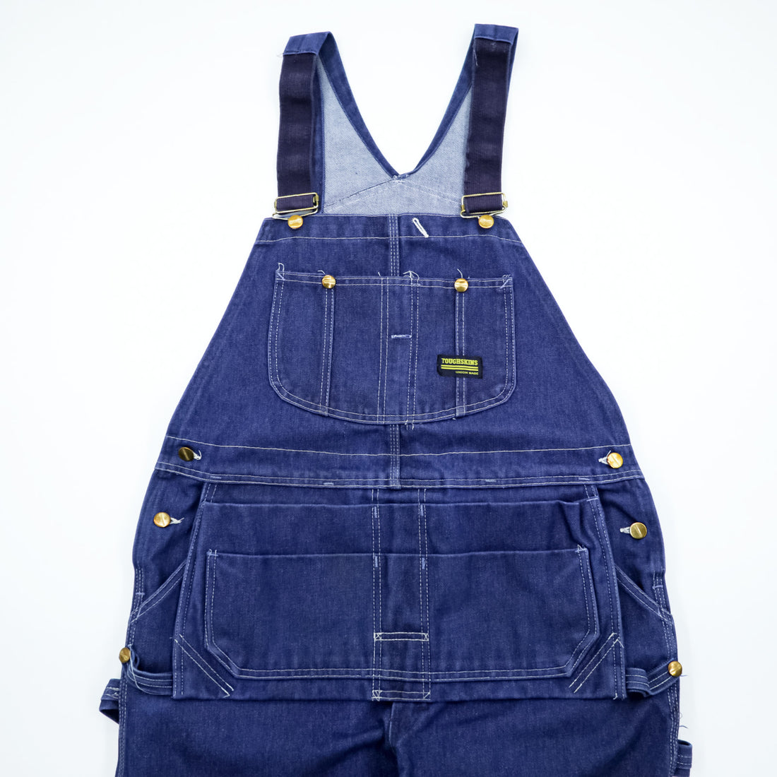 Vintage 80s Sears Toughskins Double Knee Denim Overalls Made in USA Union Made Workwear