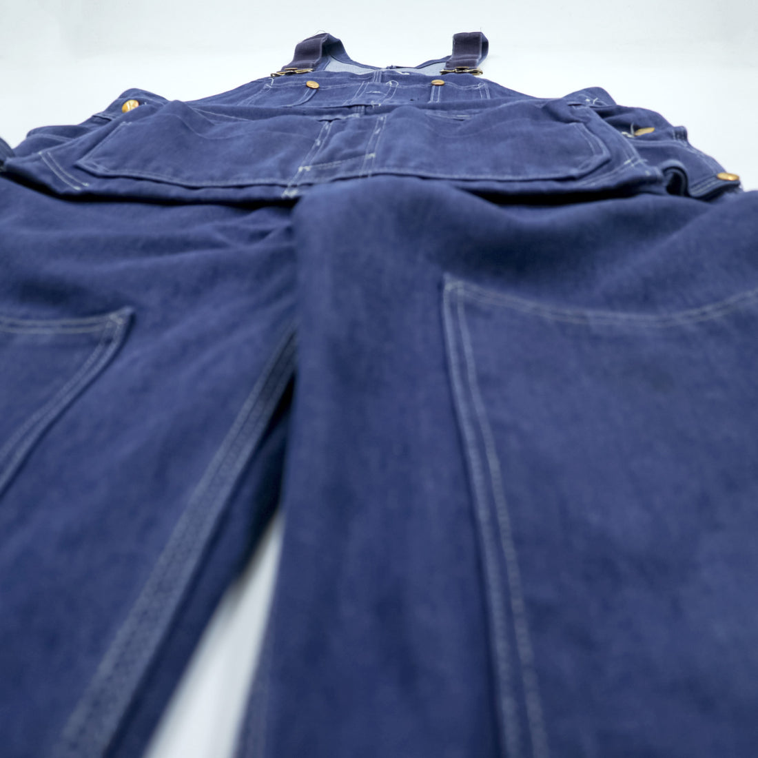Vintage 80s Sears Toughskins Double Knee Denim Overalls Made in USA Union Made Workwear