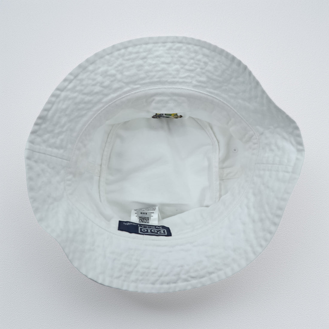 Polo Ralph Lauren ポロベア 刺繍 バケットハット L/XL ホワイト コットン