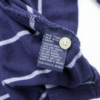 TOMMY HILFIGER 90s USA-Made Long-Sleeve Polo Shirt Rugby Shirt XL~ Striped Navy
