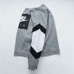 NIKE Box Logo Sweatshirt, Size XL and up, Gray, Black, White, CD9220-063, Side Zip