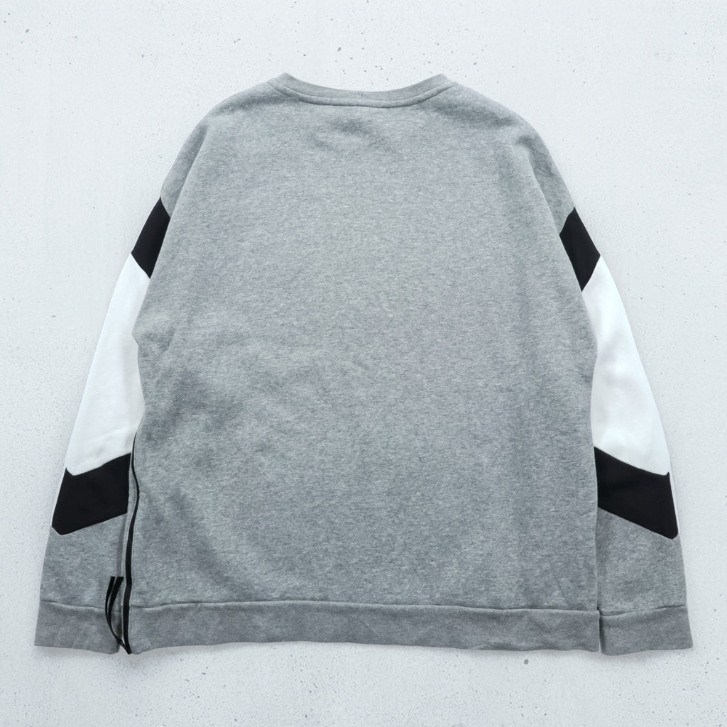 NIKE Box Logo Sweatshirt, Size XL and up, Gray, Black, White, CD9220-063, Side Zip