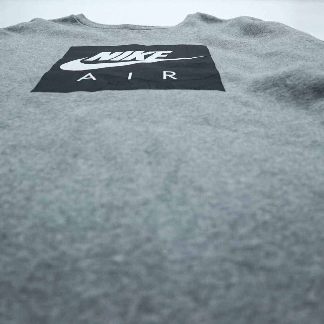 NIKE Box Logo Sweatshirt, Size XL and up, Gray, Black, White, CD9220-063, Side Zip