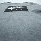 NIKE Box Logo Sweatshirt, Size XL and up, Gray, Black, White, CD9220-063, Side Zip