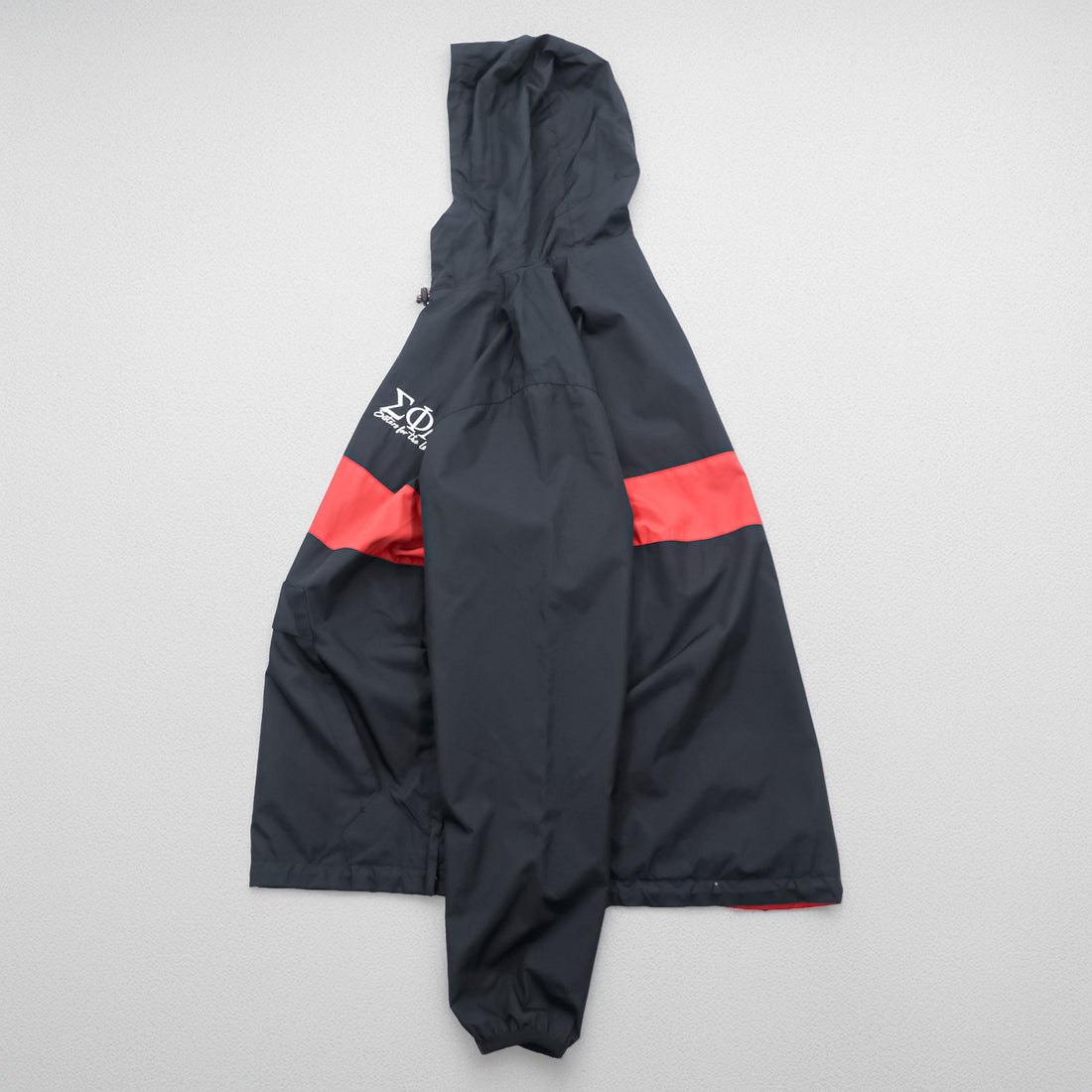 VINTAGE Half-Zip Anorak Hoodie XL~ Bi-color Red, Black Sisters For The Lord