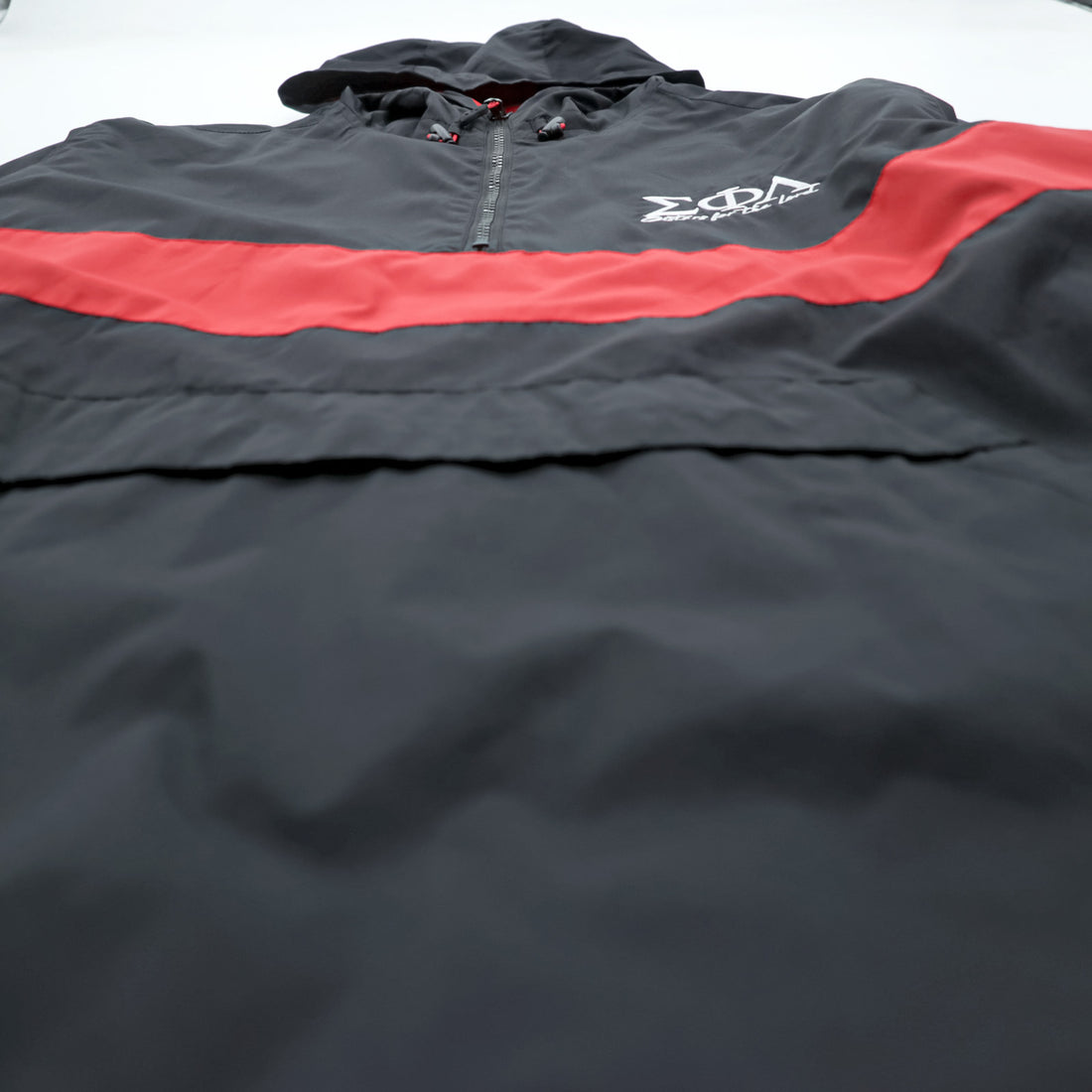 VINTAGE Half-Zip Anorak Hoodie XL~ Bi-color Red, Black Sisters For The Lord