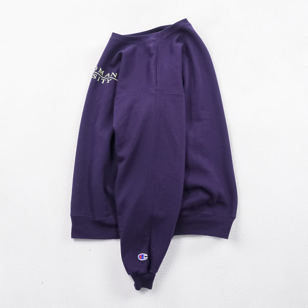 Champion 90s College Sweatshirt, Size M, Purple, Texas Women's University