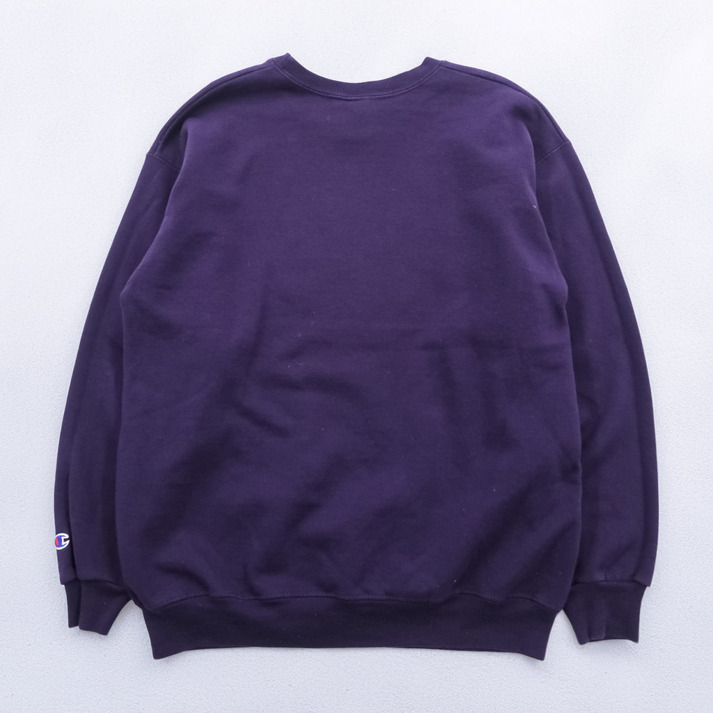 Champion 90s College Sweatshirt, Size M, Purple, Texas Women's University