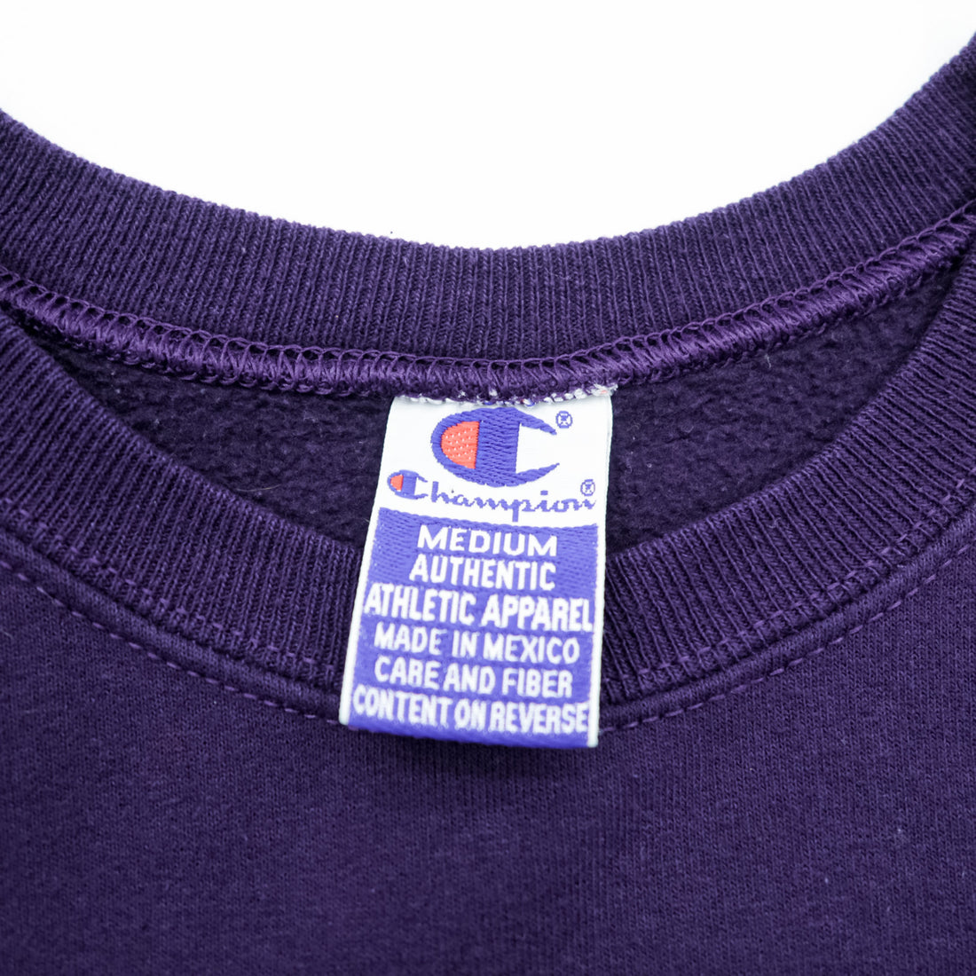 Champion 90s College Sweatshirt, Size M, Purple, Texas Women's University