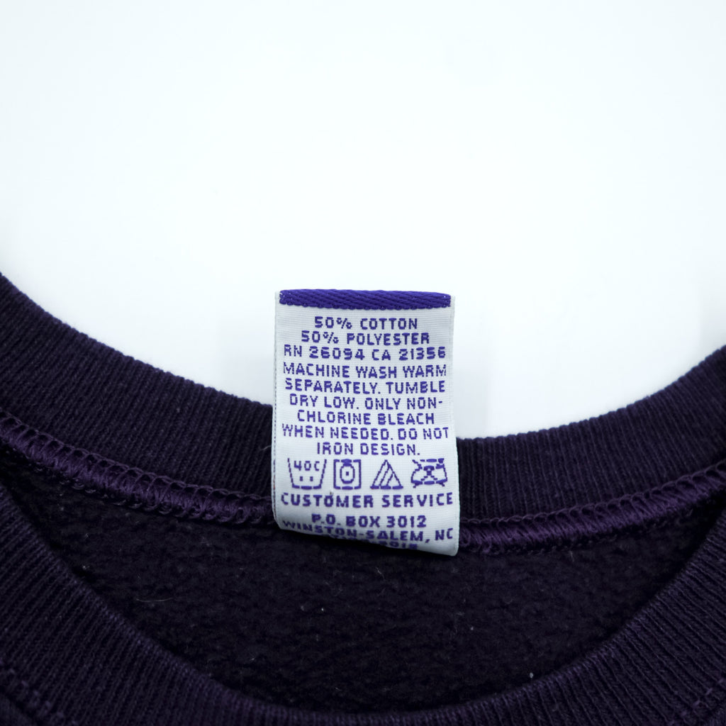 Champion 90s College Sweatshirt, Size M, Purple, Texas Women's University
