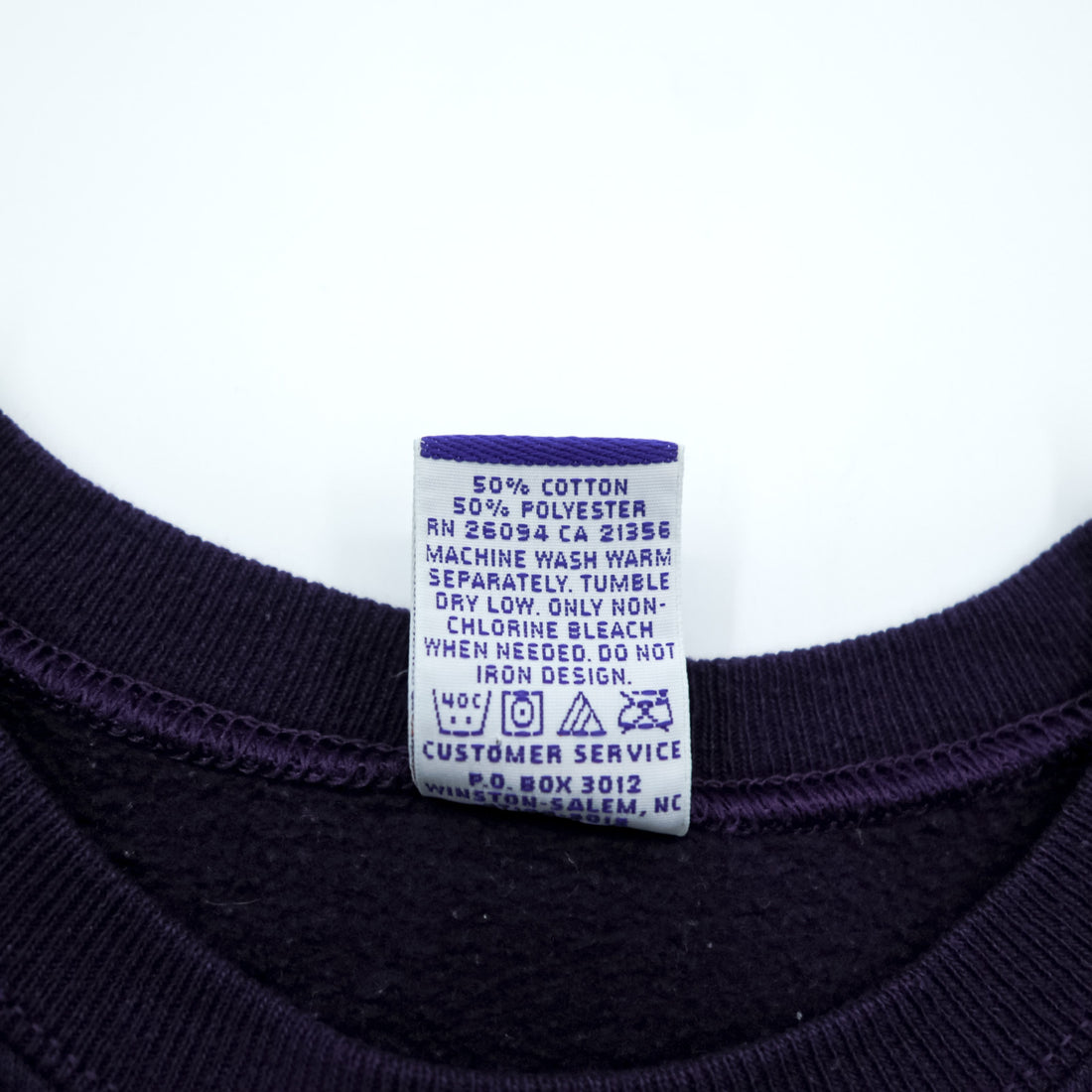 Champion 90s College Sweatshirt, Size M, Purple, Texas Women's University