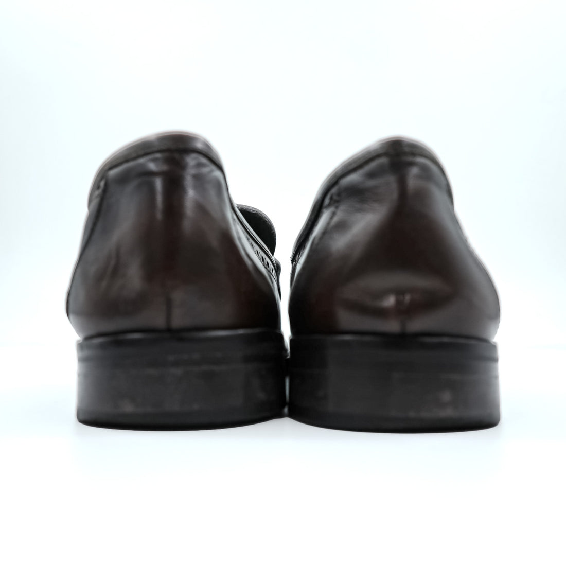 Navyboot イタリア製 フリンジ タッセル ローファー Uチップ ドレスシューズ 28cm ダークブラウン Bologna Construction