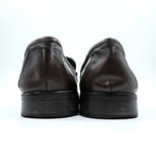 Navyboot イタリア製 フリンジ タッセル ローファー Uチップ ドレスシューズ 28cm ダークブラウン Bologna Construction