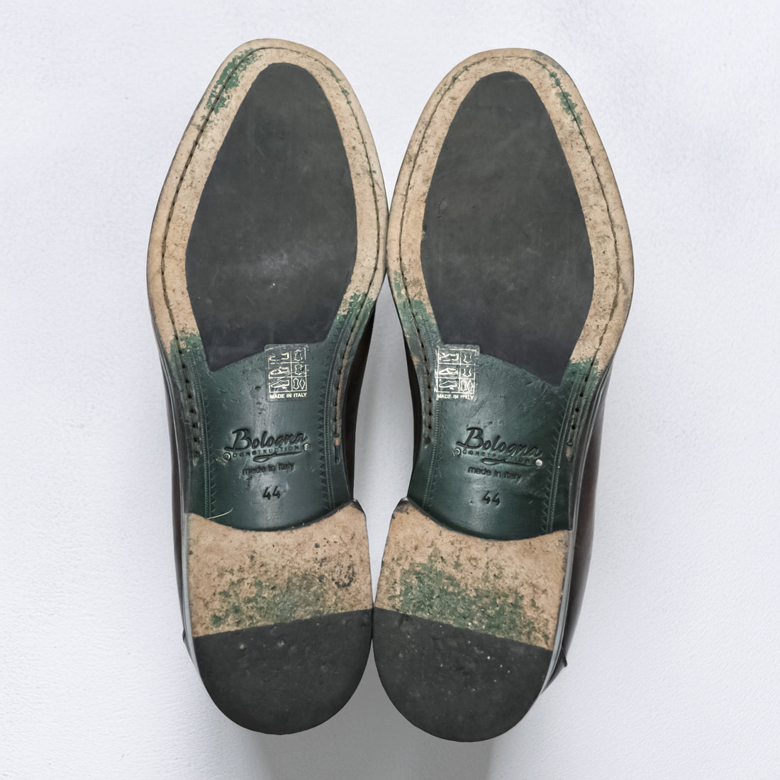 Navyboot イタリア製 フリンジ タッセル ローファー Uチップ ドレスシューズ 28cm ダークブラウン Bologna Construction