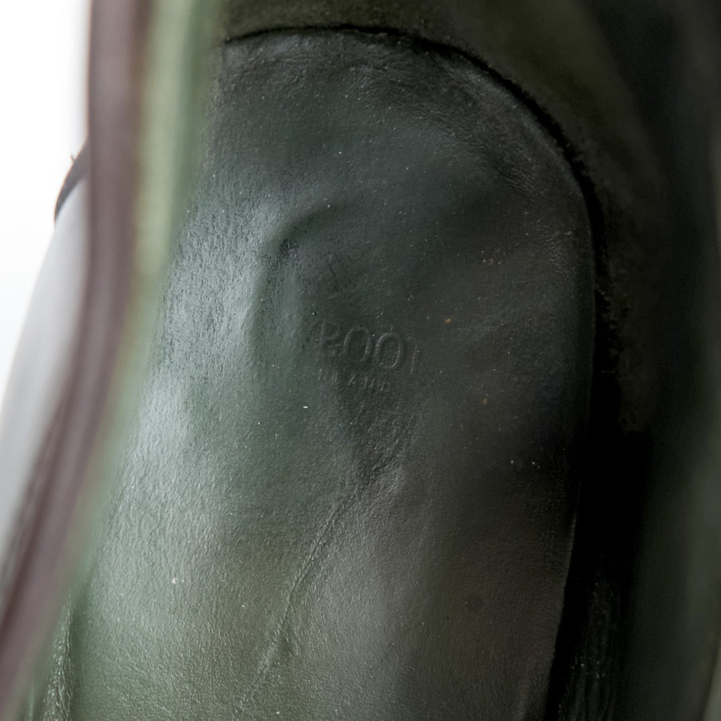 Navyboot イタリア製 フリンジ タッセル ローファー Uチップ ドレスシューズ 28cm ダークブラウン Bologna Construction