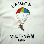 HOUSTON Souvenir Shirt, Vietnam Shirt, Size L, White, 41157, VIET-NAM, Parachute, Military, U.S.M.C.