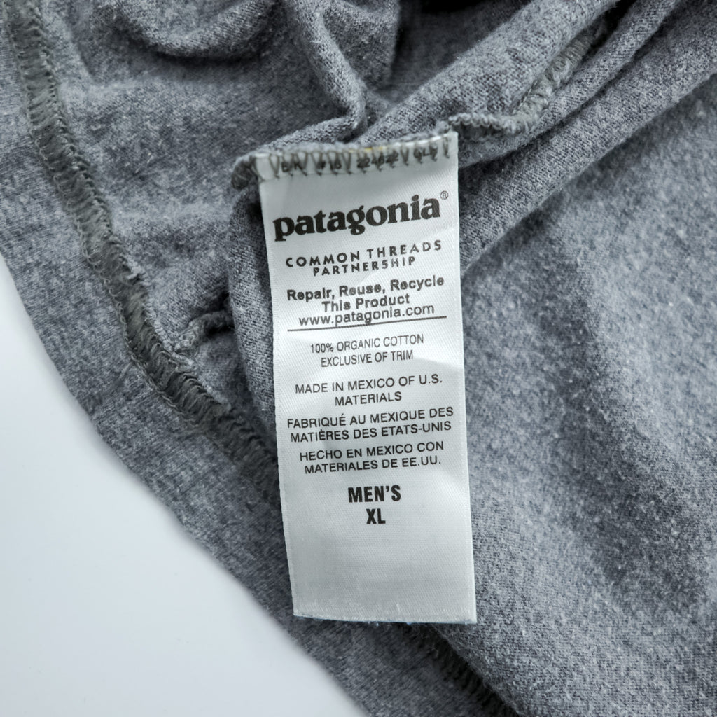 Patagonia P-6ロゴ 長袖Tシャツ ロンT XL グレー コットン 38704