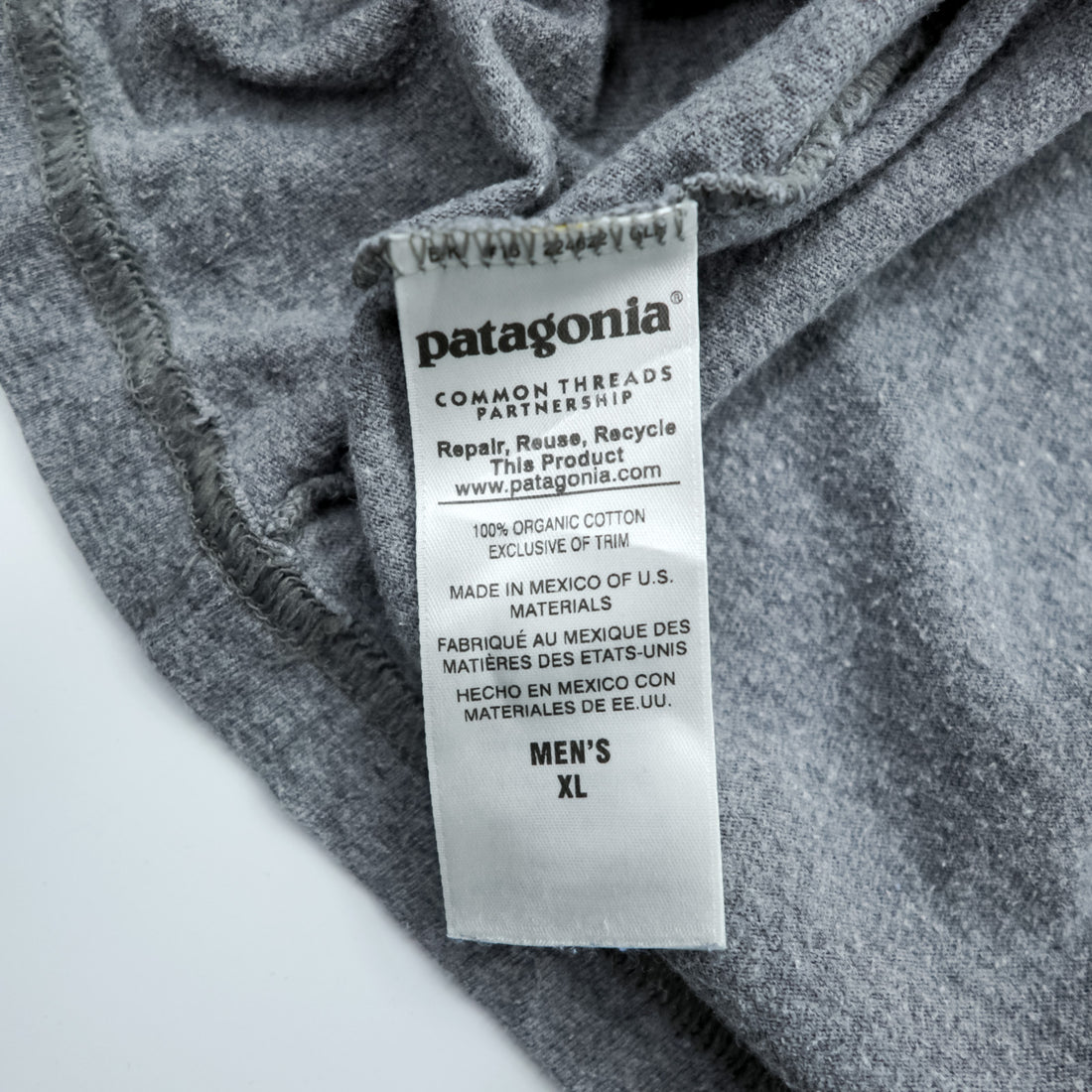 Patagonia P-6ロゴ 長袖Tシャツ ロンT XL グレー コットン 38704