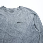 Patagonia P-6ロゴ 長袖Tシャツ ロンT XL グレー コットン 38704