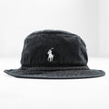 Polo Ralph Lauren 90年代 バケットハット S/M ブラック スモールポニー 刺繍 ロゴ