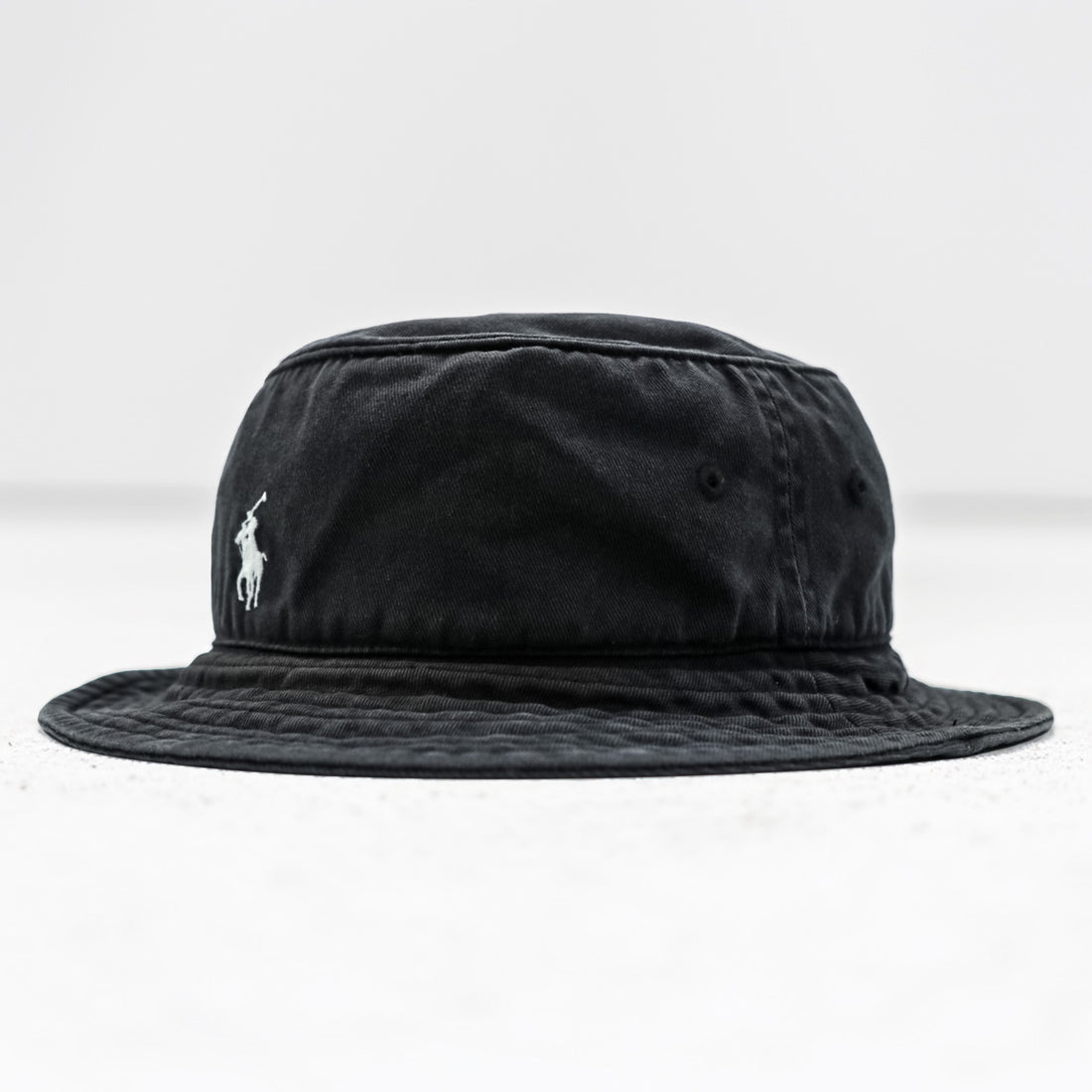Polo Ralph Lauren 90年代 バケットハット S/M ブラック スモールポニー 刺繍 ロゴ