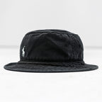 Polo Ralph Lauren 90年代 バケットハット S/M ブラック スモールポニー 刺繍 ロゴ