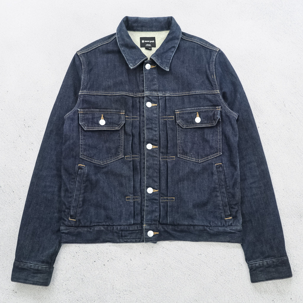 snow peak 日本製 2ndタイプ デニムジャケット Gジャン S インディゴ 濃紺 JOURNAL STANDARD relume別注 JSR-JK-16AU003