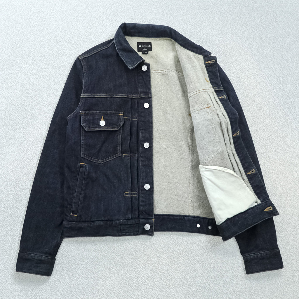 snow peak 日本製 2ndタイプ デニムジャケット Gジャン S インディゴ 濃紺 JOURNAL STANDARD relume別注 JSR-JK-16AU003